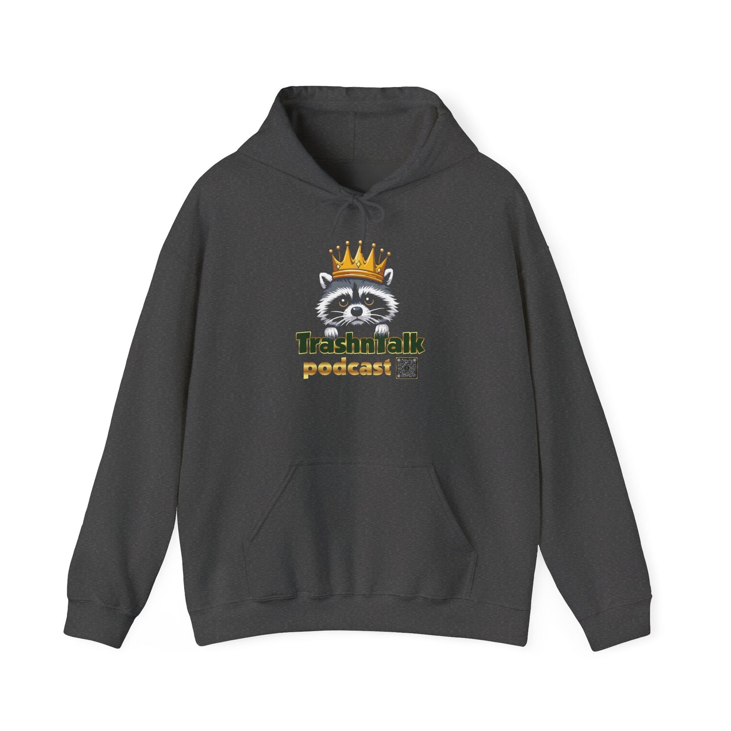 TrashnTalk Podcast Raccoon Hoodie, Cozy Sweatshirt, Gift for Podcast Lovers, Unisex Hooded Sweatshirt, Fun Merchandise