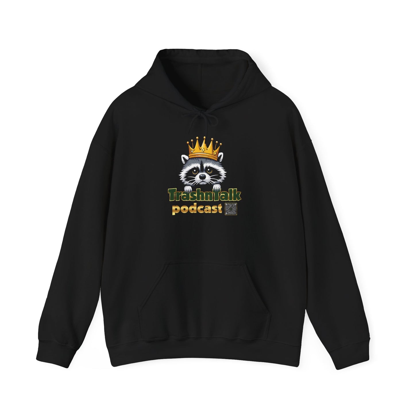 TrashnTalk Podcast Raccoon Hoodie, Cozy Sweatshirt, Gift for Podcast Lovers, Unisex Hooded Sweatshirt, Fun Merchandise