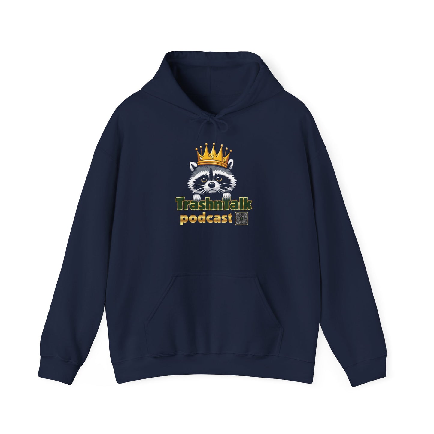 TrashnTalk Podcast Raccoon Hoodie, Cozy Sweatshirt, Gift for Podcast Lovers, Unisex Hooded Sweatshirt, Fun Merchandise