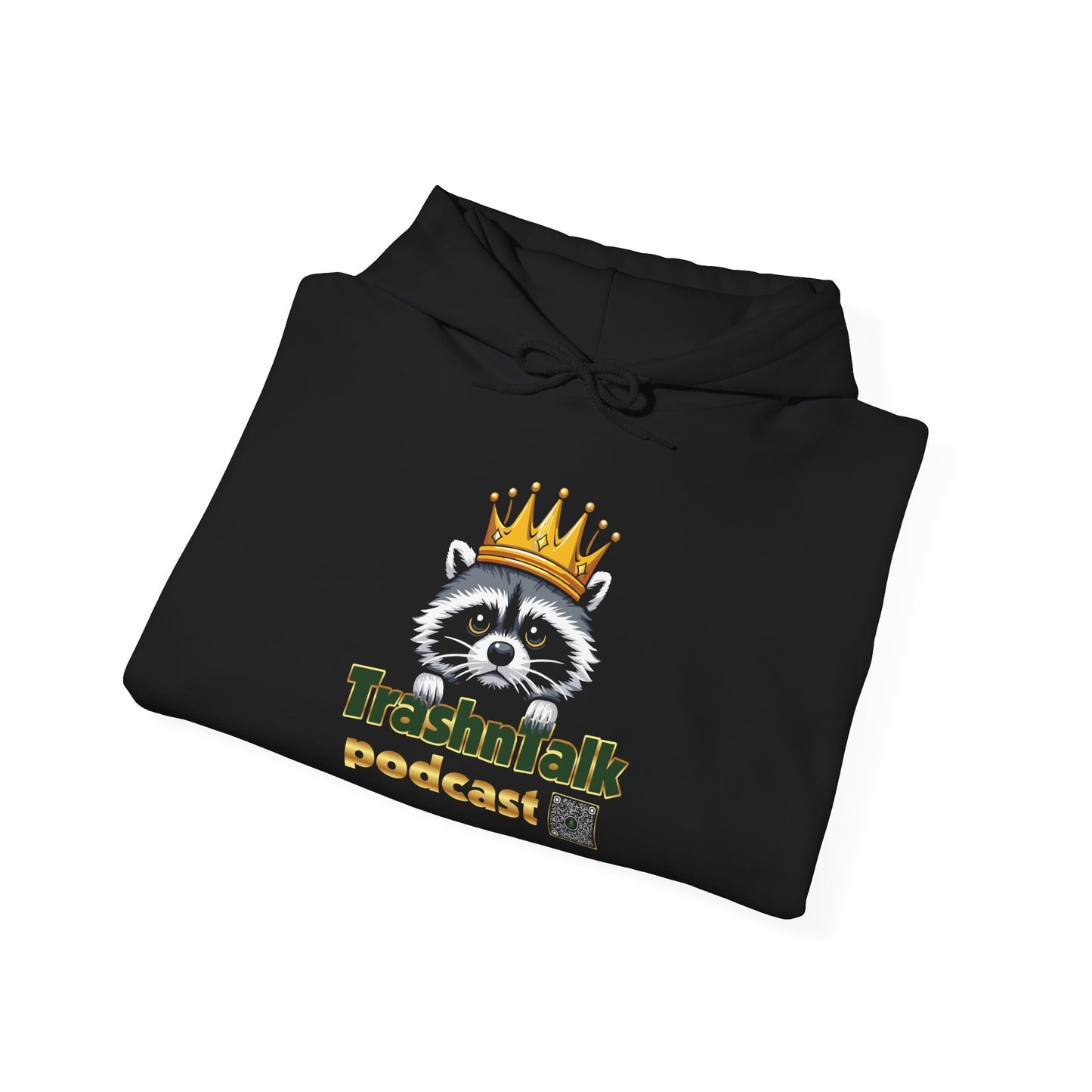 TrashnTalk Podcast Raccoon Hoodie, Cozy Sweatshirt, Gift for Podcast Lovers, Unisex Hooded Sweatshirt, Fun Merchandise