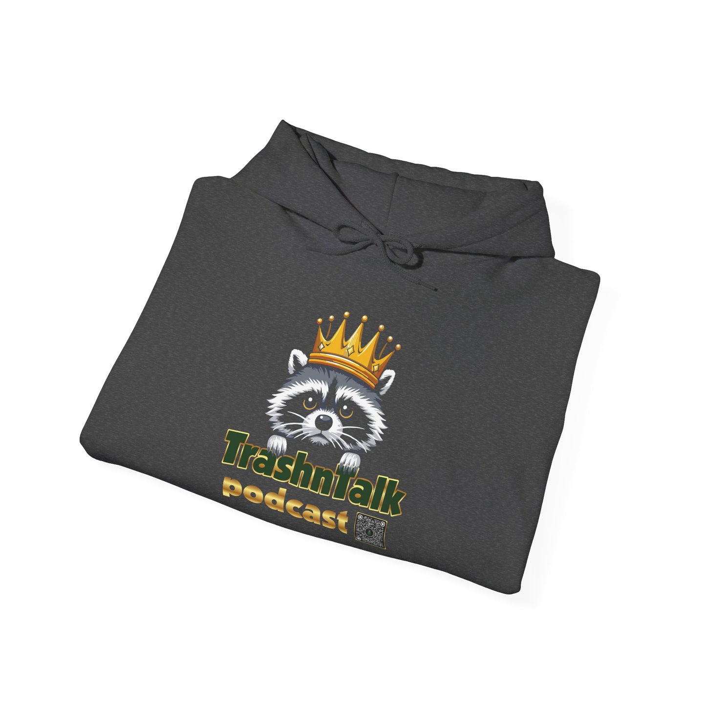 TrashnTalk Podcast Raccoon Hoodie, Cozy Sweatshirt, Gift for Podcast Lovers, Unisex Hooded Sweatshirt, Fun Merchandise