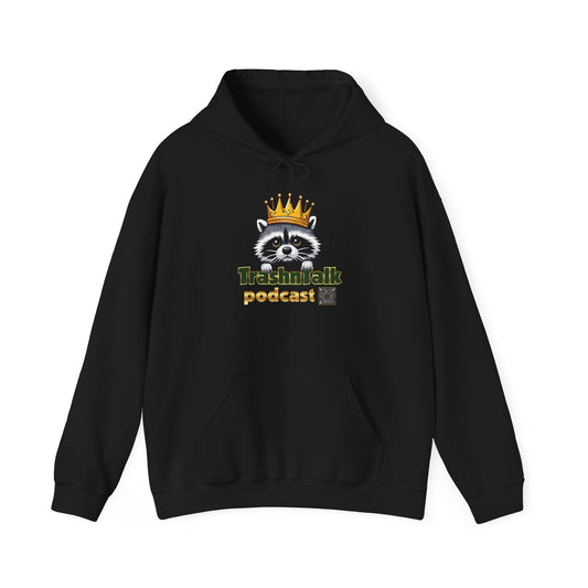 TrashnTalk Podcast Raccoon Hoodie, Cozy Sweatshirt, Gift for Podcast Lovers, Unisex Hooded Sweatshirt, Fun Merchandise