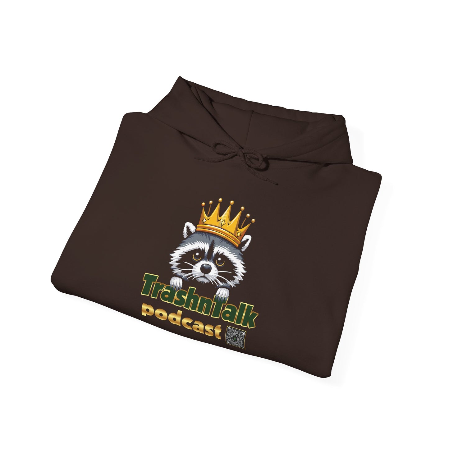 TrashnTalk Podcast Raccoon Hoodie, Cozy Sweatshirt, Gift for Podcast Lovers, Unisex Hooded Sweatshirt, Fun Merchandise