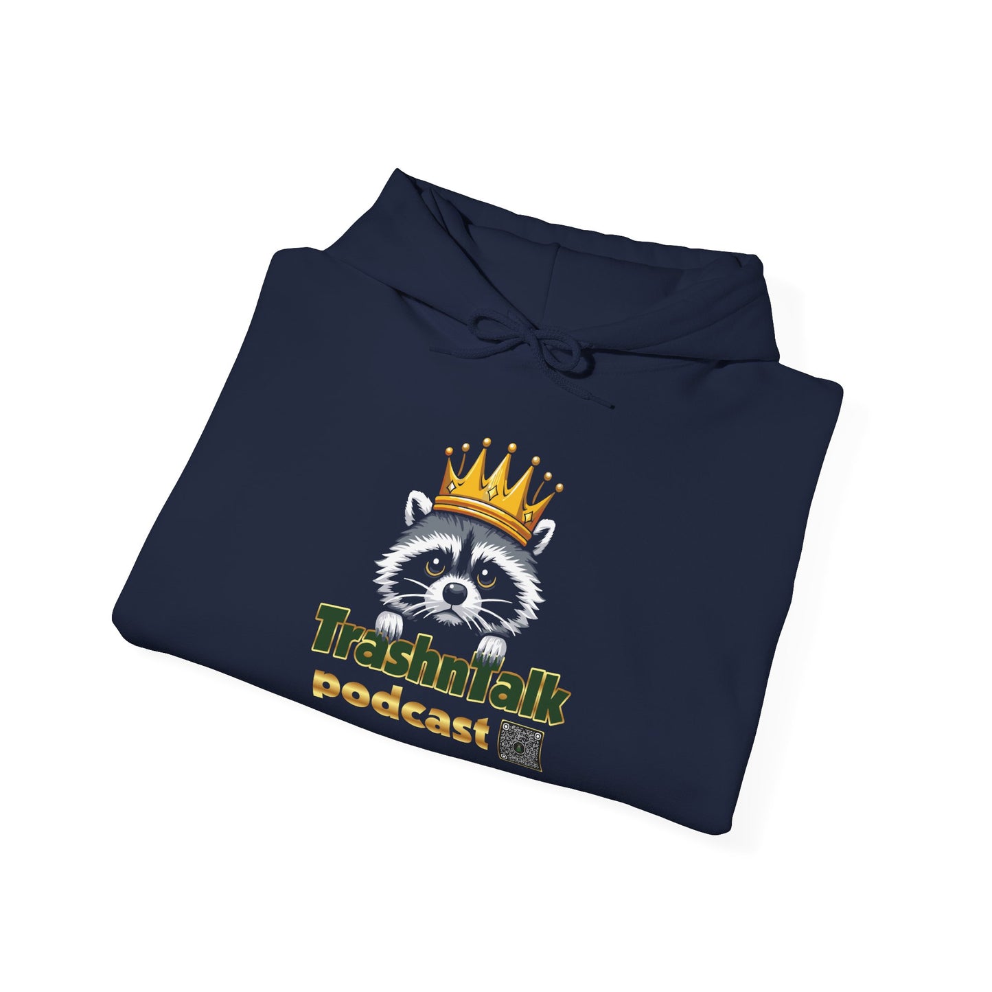 TrashnTalk Podcast Raccoon Hoodie, Cozy Sweatshirt, Gift for Podcast Lovers, Unisex Hooded Sweatshirt, Fun Merchandise